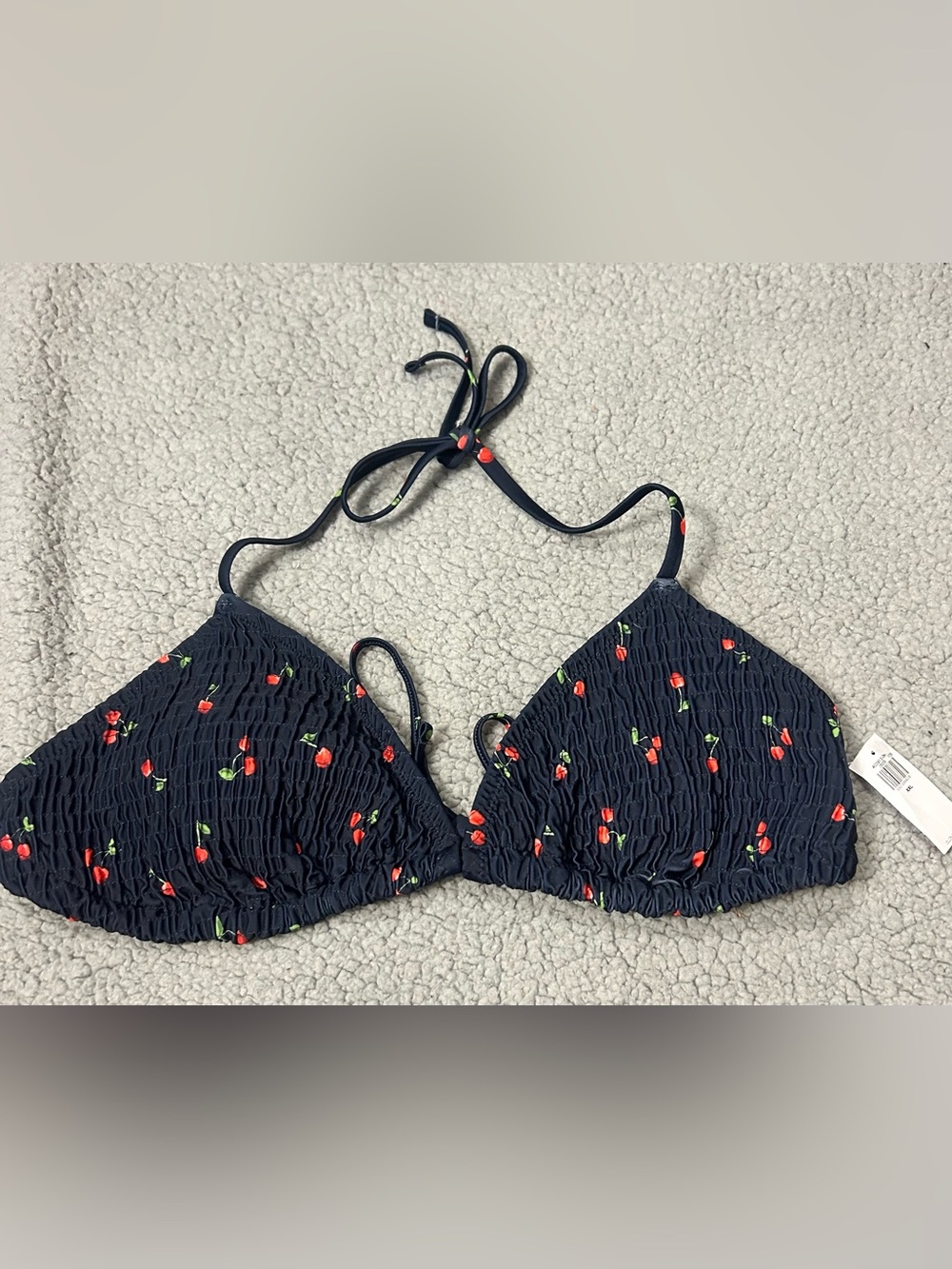 NWT Ladies Old Navy Bikini Top XXL. 
Navy Blue with cherries